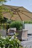 Sonnenschirm Luzzi aus Aluminium und Polyester, modern neigbar, Ø 350 cm, beige, mit winddichtem Kamin Bild 3