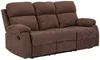 Vente-unique - Relaxsofa 3-Sitzer - Stoff - Braun - TOLZANO Bild 3
