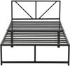 Metallbett Meran 90 x 200 cm Stahl Schwarz [en. casa] Bild 3
