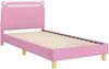 vidaXL Kinderbettgestell mit Kopfteil Rosa 90 x 190 cm Stoff 42011222 Bild 4