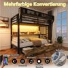 Flieks Etagenbett, Metallbett 90x200cm mit Schubladen LED-Beleuchtung Aufbewahrungskorb Bild 4