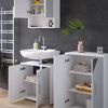 Badmöbel-Set Irma Weiß Hochglanz mit Einsätzen 3 Teile, mit Unterschrank 60 cm Vicco Bild 5
