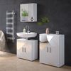 Badmöbel-Set Irma Weiß Hochglanz mit Einsätzen 3 Teile, mit Unterschrank 60 cm Vicco Bild 4