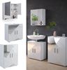 Badmöbel-Set Irma Weiß Hochglanz mit Einsätzen 3 Teile, mit Unterschrank 60 cm Vicco Bild 2
