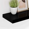 Bücherregal Wand 4 pcs, Schweberegale, Wandregal Schwarz 120 x 23,5 x 3,8 cm MDF Bild 4