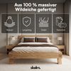 skølm 'Hervar' Bett 140x200 cm, hochwertiges Bettgestell aus massiver Eiche, Bettkopf 2 Streben, Massivholzbett lackiert, mit Holzfüßen, geeignet als Doppelbett Bild 2