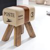 Wohnling Design Turnbock Springbock Sitzhocker CANVAS Braun, 40 x 30 x 47 cm Bild 2