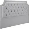 Vente-unique - JOHENE Bettkopfteil und Bettbrücke Stoff Grau - B 8 cm x H 110 cm x L 200 cm Bild 3
