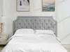 Vente-unique - JOHENE Bettkopfteil und Bettbrücke Stoff Grau - B 8 cm x H 110 cm x L 200 cm Bild 5