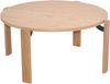Klassicher Couchtisch mit Massivholz Beinen, rund, Eiche Bild 2