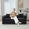 3-Sitzer Sofa B 198 x T 79 x H 60 cm aus Chenille, modular erweiterbar Bild 4
