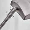 hofstein Stehlampe dimmbare Stehlampe aus Metall in Nickel-matt, LED wechselbar, 3000 Kelvin, mit stufenllosem Dimmer am Gehäuse und verstellbarem Leuchtenarm Bild 3