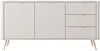 Vente-unique - ELONARIA Sideboard Holz, Platte Beige - B 38 cm x H 81,2 cm x L 163,2 cm Bild 3