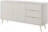 Vente-unique - ELONARIA Sideboard Holz, Platte Beige - B 38 cm x H 81,2 cm x L 163,2 cm Bild 4