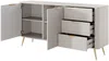 Vente-unique - ELONARIA Sideboard Holz, Platte Beige - B 38 cm x H 81,2 cm x L 163,2 cm Bild 5