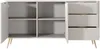 Vente-unique - ELONARIA Sideboard Holz, Platte Beige - B 38 cm x H 81,2 cm x L 163,2 cm Bild 5