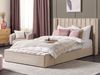 Polsterbett Samtstoff mit Stauraum NOYERS Beige 180x200 cm Bild 3