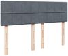 vidaXL Boxspringbett mit Matratze Dunkelgrau 160x200 cm Samt 3287783 Bild 5