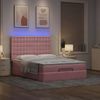 vidaXL Ottoman-Bett mit Matratzen & LEDs Rosa 140x200 cm Samt 3314473 Bild 3