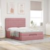 vidaXL Ottoman-Bett mit Matratzen & LEDs Rosa 140x200 cm Samt 3314473 Bild 4