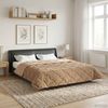 vidaXL Ganzjahresbettdecke Gepolstert Taupe 200 x 200 cm 42026280 Bild 4
