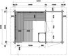 Infraworld Gartensauna Terra 2 Außensauna mit Vorraum Saunahaus 341x230 cm Bild 4