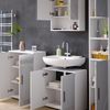 Badmöbel-Set Irma Weiß Hochglanz 4 Teile, mit Hochschrank und Kommode Vicco Bild 5