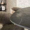 Bartisch Melamik in Keramikoptik, oval und modern, schwarz-grau, 140 x 80 cm, pflegeleicht Bild 2
