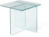 Beistelltisch aus klarem Hartglas, 45 x 45 x 51 cm, transparent, pflegeleicht Bild 5