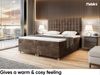 MEBLINI Boxspringbett ASTON 160x200 cm mit Bettkasten - H4/Braun Samt Polsterbett - Doppelbett mit Topper & Taschenfederkern-Matratze Bild 4