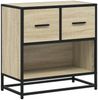 vidaXL Nachttisch Sonoma-Eiche 60x31x60 cm Holzwerkstoff und Metall 848695 Bild 2