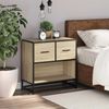 vidaXL Nachttisch Sonoma-Eiche 60x31x60 cm Holzwerkstoff und Metall 848695 Bild 3