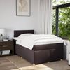 vidaXL Boxspringbett mit Matratze Dunkelbraun 120x200 cm Stoff 3288957 Bild 4