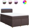vidaXL Boxspringbett mit Matratze Dunkelbraun 120x200 cm Stoff 3288957 Bild 2