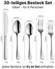 LIVINA HOME Besteck-Set Modernes Besteck Set 30 teilig, Essbesteck Geschirr Besteckset (30-tlg), 6 Personen, Set für 6 Personen, Spülmaschinenfest Besteck, Ostern Angebot! Bild 3