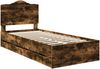 vidaXL Bettrahmen Geräucherte Eiche 90 x 190 cm Ingenieurs Holz 3413461 Bild 4