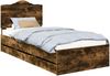 vidaXL Bettrahmen Geräucherte Eiche 90 x 190 cm Ingenieurs Holz 3413461 Bild 2