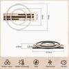 ZMH LED Deckenleuchte Dimmbar Holz Deckenlampe: 2/3-Ringen WohnzimmerlampeLED fest integriert, 3000-6500K, Schwarz Deckenbeleuchtung mit Fernbedienung Design Bild 2