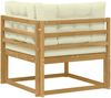 vidaXL Outdoor Ecksofa Polyester Weiß 901546 Bild 5