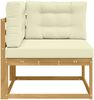 vidaXL Outdoor Ecksofa Polyester Weiß 901546 Bild 4