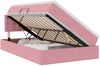 vidaXL Aufbewahrungsbett mit Matratze Rosa 120 x 200 cm Samt 3370874 Bild 2