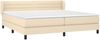 vidaXL Polsterbett mit Matratze Stoff Creme 200x200 cm Bild 3