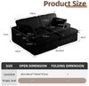 Leawin Sofa Cordsofa 2-Sitzer mit Bettfunktion, modernes Schlafsofa für Wohnzimmer, Weicher Cordbezug, flexible Kombination & ideal für kleine Räume Bild 4