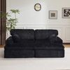 Leawin Sofa Cordsofa 2-Sitzer mit Bettfunktion, modernes Schlafsofa für Wohnzimmer, Weicher Cordbezug, flexible Kombination & ideal für kleine Räume Bild 5