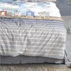 Irisette Wave Mako-Satin Bettwäsche 135x200 Strandhaus Ufer Streifen blau 8650-20 Bild 3