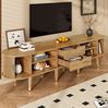 TV-Schrank 175 x 38 x 45 cm mit Schiebetür – TV-Möbel aus MDF in Holzmaserung mit Stauraum Bild 2