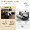 Polsterbett mit Stauraum & Ladefunktion, Bett 160x200 cm mit Touch-Leselampe, USB/Type-C Ports & Regal,Grau Bild 5