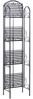 Beliani 'VALDIVIA' Badregal mit 4 Fächern, klappbar, Metall schwar, 40 x 27 x 166 cm Bild 5