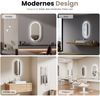 EMKE Badspiegel Mit Beleuchtung Elliptisch Wandspiegel Touch Beschlagfrei 3 Lichtfarbe Dimmbar Oval Badezimmerspiegel 50×90cm Bild 5