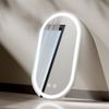 EMKE Badspiegel Mit Beleuchtung Elliptisch Wandspiegel Touch Beschlagfrei 3 Lichtfarbe Dimmbar Oval Badezimmerspiegel 50×90cm Bild 3